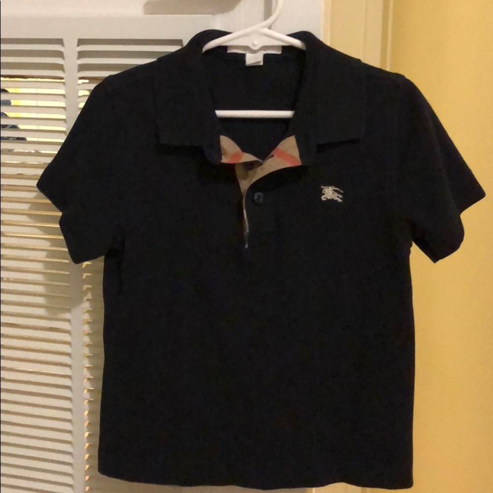 Boys Burberry polo dress shirt